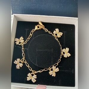 Gold Flower Charm Bracelet